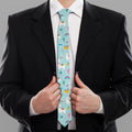 Happy Llama And Cactus Pattern Print Necktie