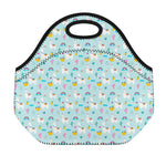 Happy Llama And Cactus Pattern Print Neoprene Lunch Bag