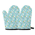Happy Llama And Cactus Pattern Print Oven Mitts