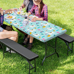 Happy Llama And Cactus Pattern Print Picnic Table Cover