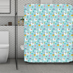 Happy Llama And Cactus Pattern Print Polyester Shower Curtain
