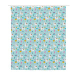 Happy Llama And Cactus Pattern Print Polyester Shower Curtain