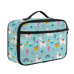 Happy Llama And Cactus Pattern Print Portable Lunch Bag