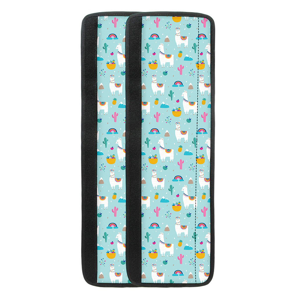 Happy Llama And Cactus Pattern Print Refrigerator Handle Covers