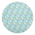 Happy Llama And Cactus Pattern Print Round Blanket