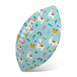 Happy Llama And Cactus Pattern Print Rugby Ball