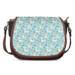 Happy Llama And Cactus Pattern Print Saddle Bag