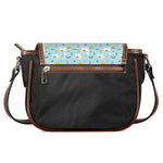 Happy Llama And Cactus Pattern Print Saddle Bag