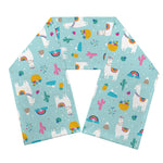 Happy Llama And Cactus Pattern Print Scarf