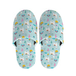 Happy Llama And Cactus Pattern Print Slippers