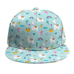 Happy Llama And Cactus Pattern Print Snapback Cap
