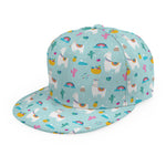 Happy Llama And Cactus Pattern Print Snapback Cap