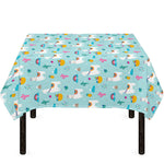 Happy Llama And Cactus Pattern Print Tablecloth