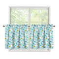 Happy Llama And Cactus Pattern Print Tier Curtains