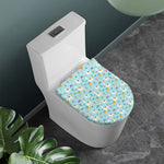 Happy Llama And Cactus Pattern Print Toilet Lid Cover
