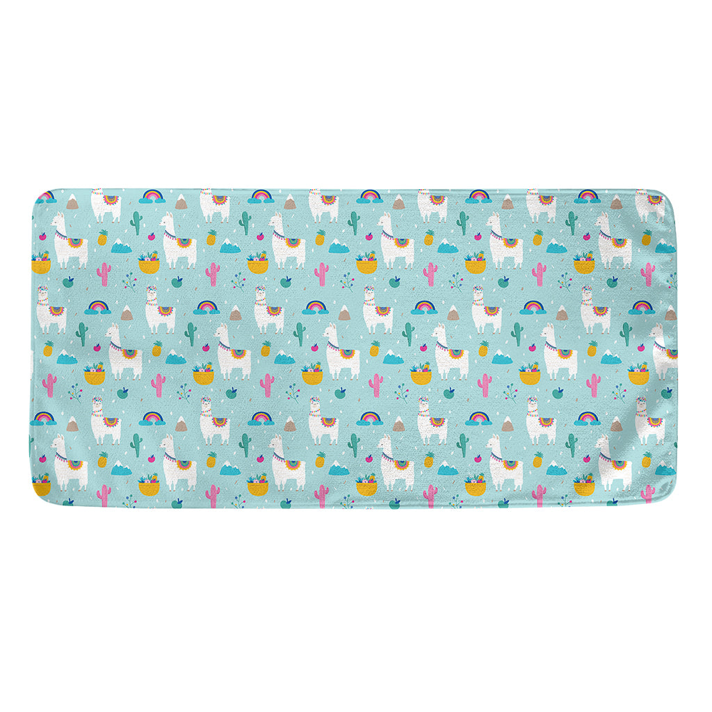 Happy Llama And Cactus Pattern Print Towel