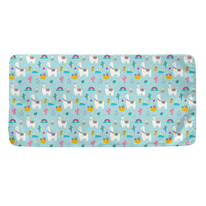 Happy Llama And Cactus Pattern Print Towel
