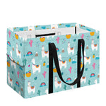 Happy Llama And Cactus Pattern Print Utility Tote Bag