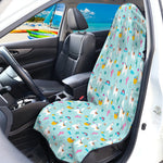 Happy Llama And Cactus Pattern Print Waterproof Car Seat Cover