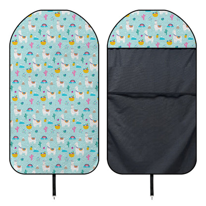 Happy Llama And Cactus Pattern Print Waterproof Car Seat Cover