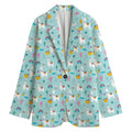 Happy Llama And Cactus Pattern Print Women's Blazer