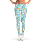 Happy Llama And Cactus Pattern Print Women's Leggings