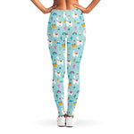 Happy Llama And Cactus Pattern Print Women's Leggings