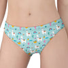 Happy Llama And Cactus Pattern Print Women's Panties