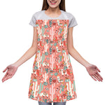 Happy Llama Pattern Print Adjustable Apron