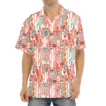 Happy Llama Pattern Print Aloha Shirt