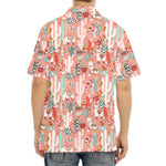 Happy Llama Pattern Print Aloha Shirt