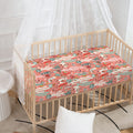 Happy Llama Pattern Print Baby Crib Sheet