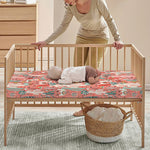 Happy Llama Pattern Print Baby Crib Sheet