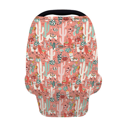 Happy Llama Pattern Print Baby Seat Cover