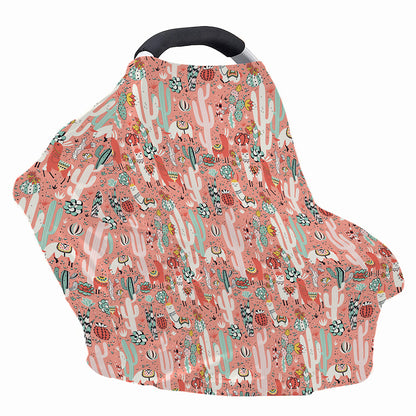 Happy Llama Pattern Print Baby Seat Cover