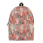 Happy Llama Pattern Print Backpack