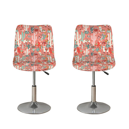 Happy Llama Pattern Print Bar Stool Covers