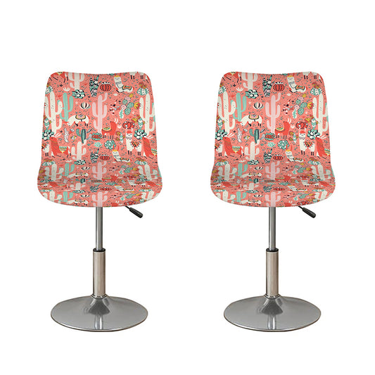 Happy Llama Pattern Print Bar Stool Covers