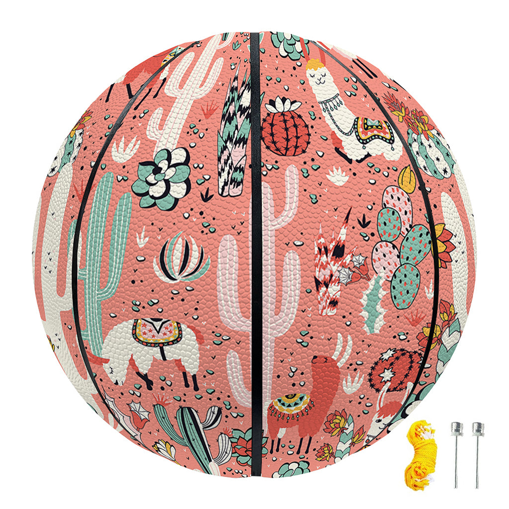 Happy Llama Pattern Print Basketball
