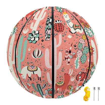 Happy Llama Pattern Print Basketball