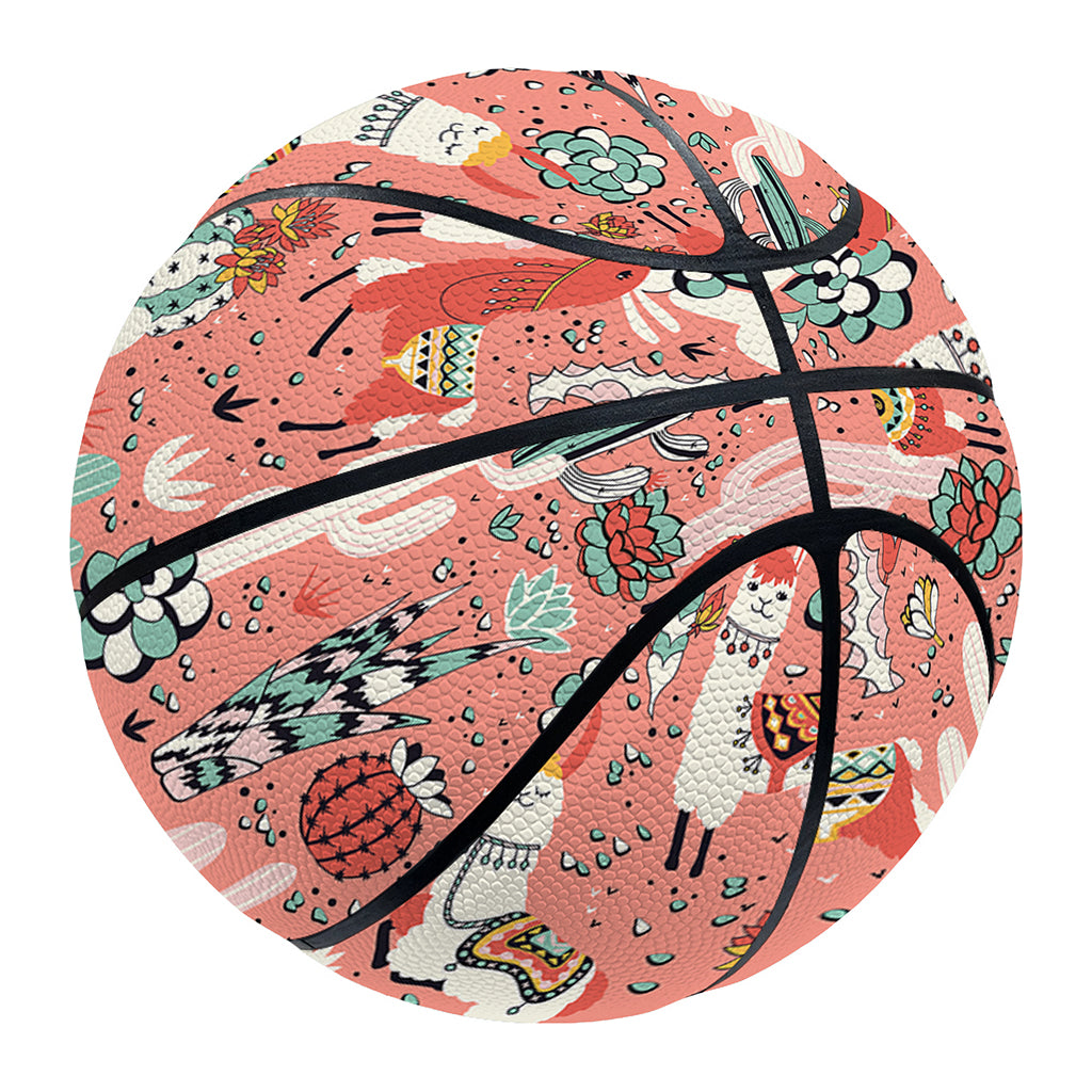Happy Llama Pattern Print Basketball