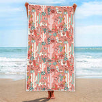 Happy Llama Pattern Print Beach Towel
