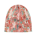 Happy Llama Pattern Print Beanie