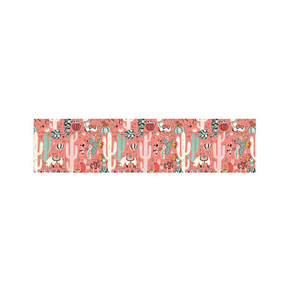 Happy Llama Pattern Print Bed Runner