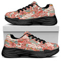 Happy Llama Pattern Print Black Chunky Shoes