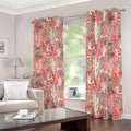 Happy Llama Pattern Print Dimout Grommet Curtains