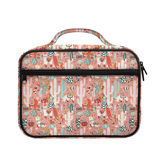Happy Llama Pattern Print Briefcase Bible Bag