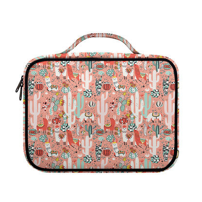 Happy Llama Pattern Print Briefcase Bible Bag