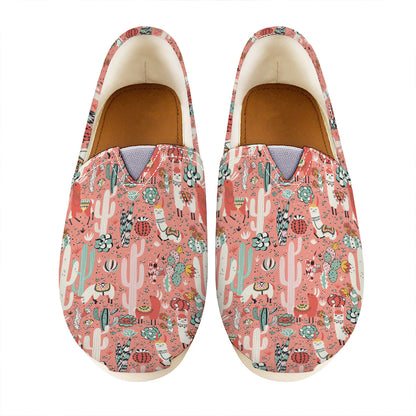 Happy Llama Pattern Print Casual Shoes