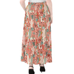 Happy Llama Pattern Print Chiffon Maxi Skirt